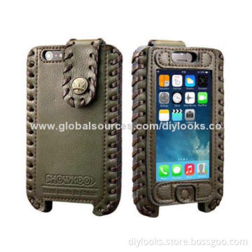 SHOWKOO Genuine Leather Case for iPhone 5